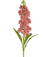 La Fleur Artificielle Violier 78 cm rose est une fleur artificielle rose avec de multiples fleurs et feuilles vertes, présentée sur un fond blanc.