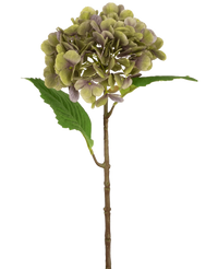 Hortensia artificiel Deluxe 55 cm vert/mauve