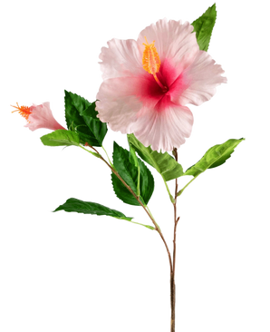 Fleur artificielle Hibiscus 64 cm rose clair