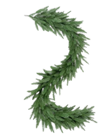 Le numéro deux est fabriqué à partir de branches de pin vert Artificial Garland 100% PE Premium et est affiché sur un fond blanc.
