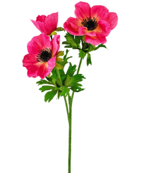 Fleur artificielle Anémone ramifiée rose 56 cm
