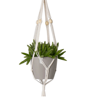 Hangtouw Macrame Triple Stone Knot Wit Ø10 x H160 cm