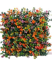 Mur végétal artificiel Pachysandra multicolore 50x50 cm UV